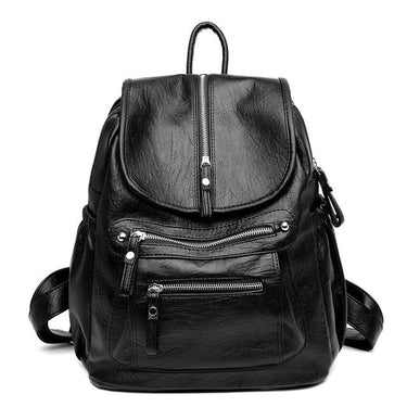 Mochila Urbana Mujer Cuero negro